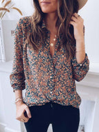 Stunncal Floral Chiffon Blouse