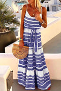 Stunncal Geometric Printed Maxi Dress (2 Colors)