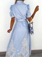 Stunncal  Printed Belt Tunic Dress