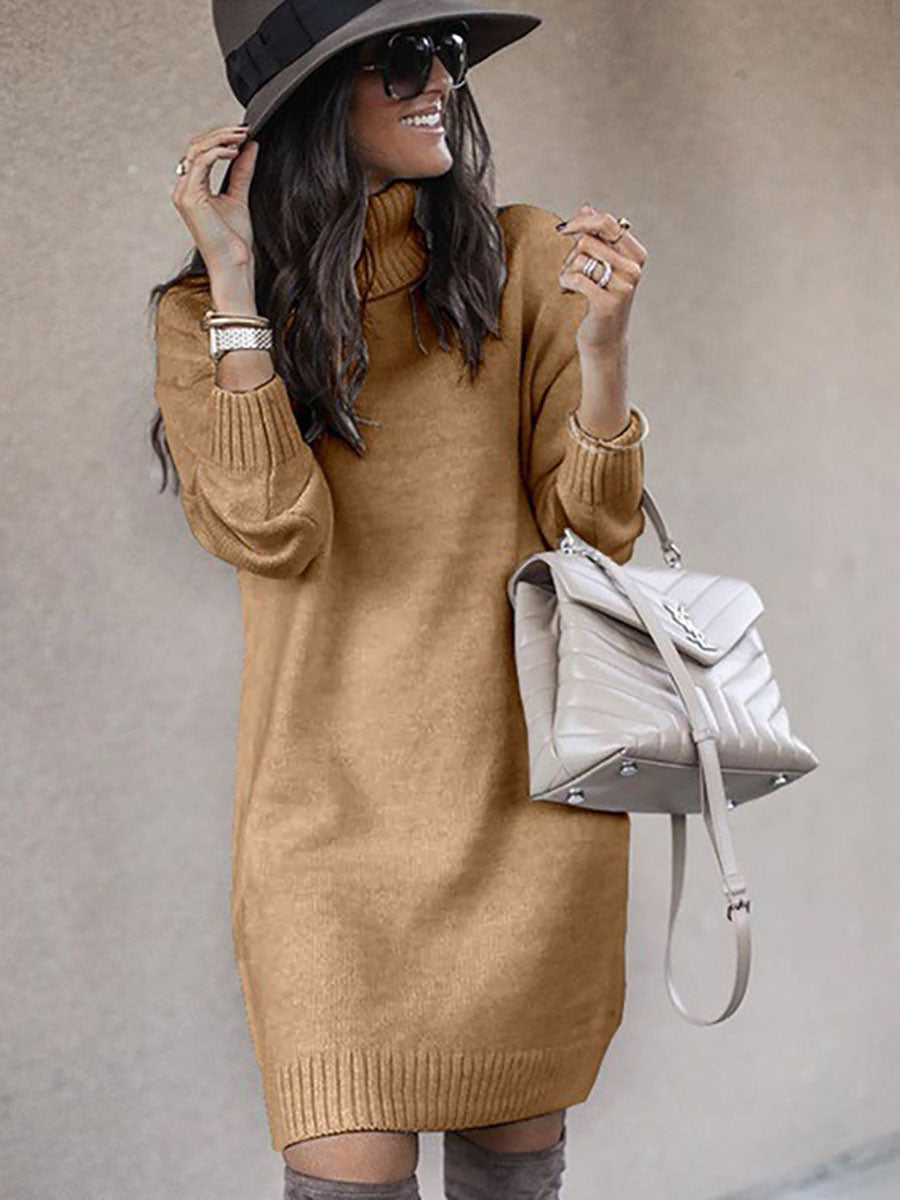 Stunncal Casual Solid Color Turtleneck Sweaters(6 Colors)