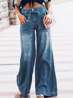 Stunncal Lace Up Flare Jeans