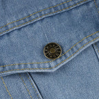 Stunncal Padded Warm Hole Large Fur Collar Denim Jacket(4 colors)