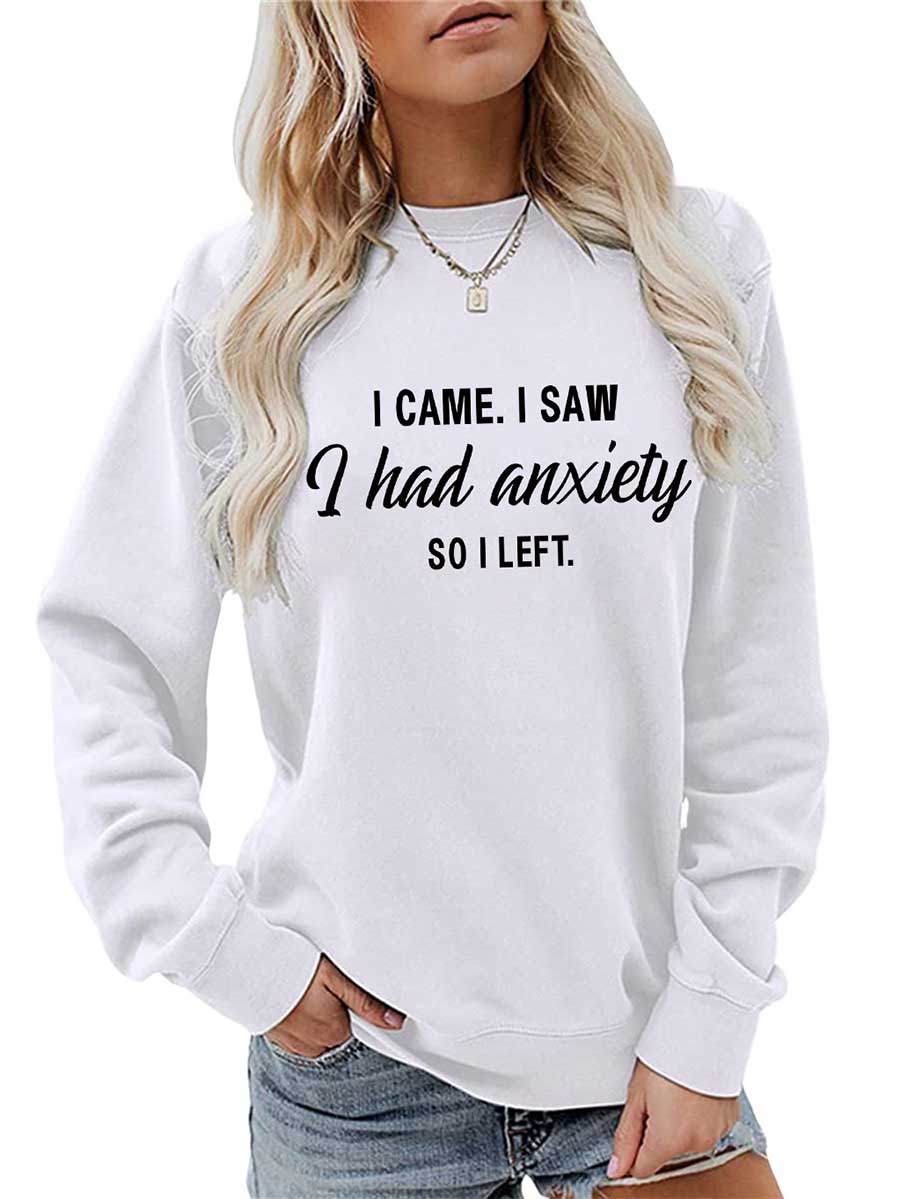 Stunncal Alphabet Women's Autumn and Winter Long Sleeve Sweatshirt