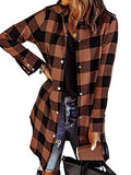 Stunncal Lapel Buttoned Plaid Shirt Jacket
