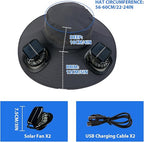 🎁Best father‘s Day Gifts❤2025 New Ultralight Solar Fan Sun Hat – Lighter Than a Baseball!⚾(Only 11oz)：Japanese Design