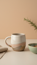 Hand-thrown ceramic mug