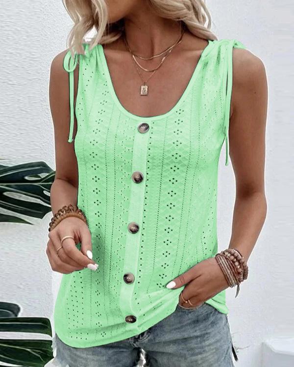Stunncal Solid Scoop Neck Tank